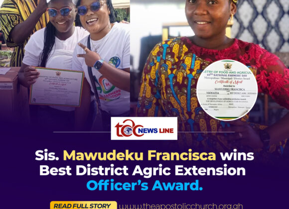 Sister Mawudeku Francisca Wins Best Destrict Agric Extension Officer’s Award.