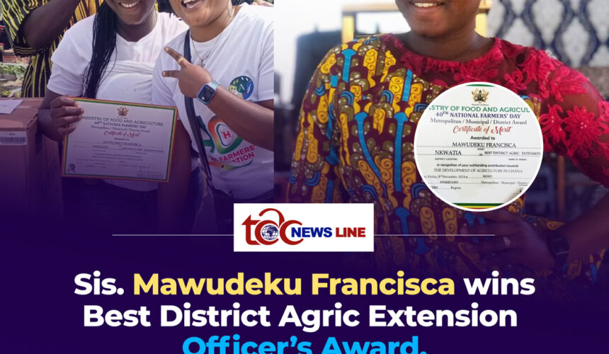 Sister Mawudeku Francisca Wins Best Destrict Agric Extension Officer’s Award.